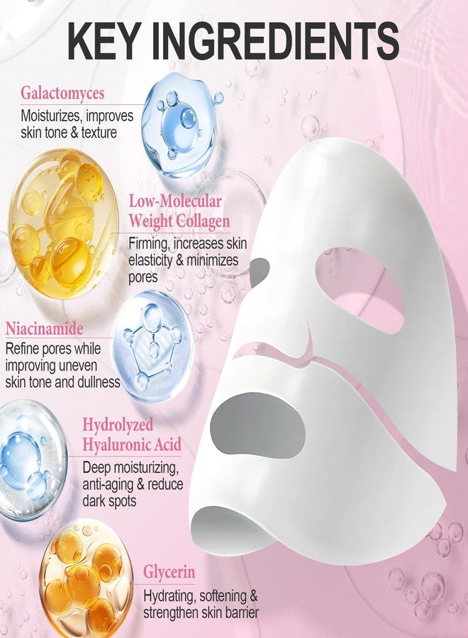 ulluxe Deep Collagen Face Mask, Bio-Collagen Overnight Facial Mask, Hydrating Firming Anti-Aging and Moisturizing, Korean Skincare Masks, Stocking Stuffers for Women & Teen Girls, 37g, 4ea - Image 3